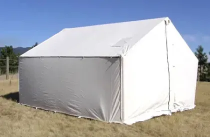 Bespoke white canvas tent